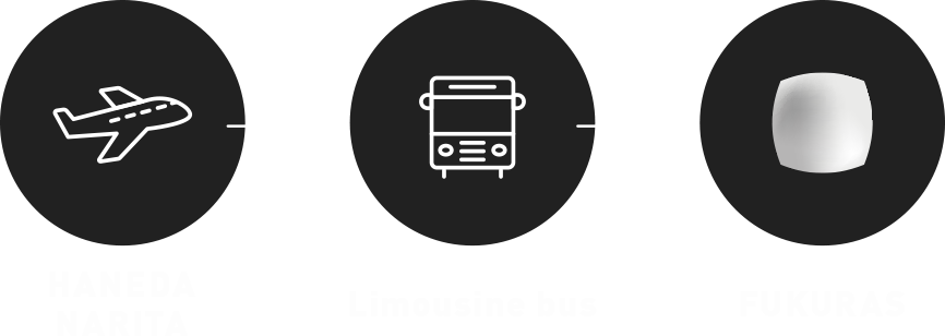 HANEDA NARITA → Limousine bus → FUKURAS